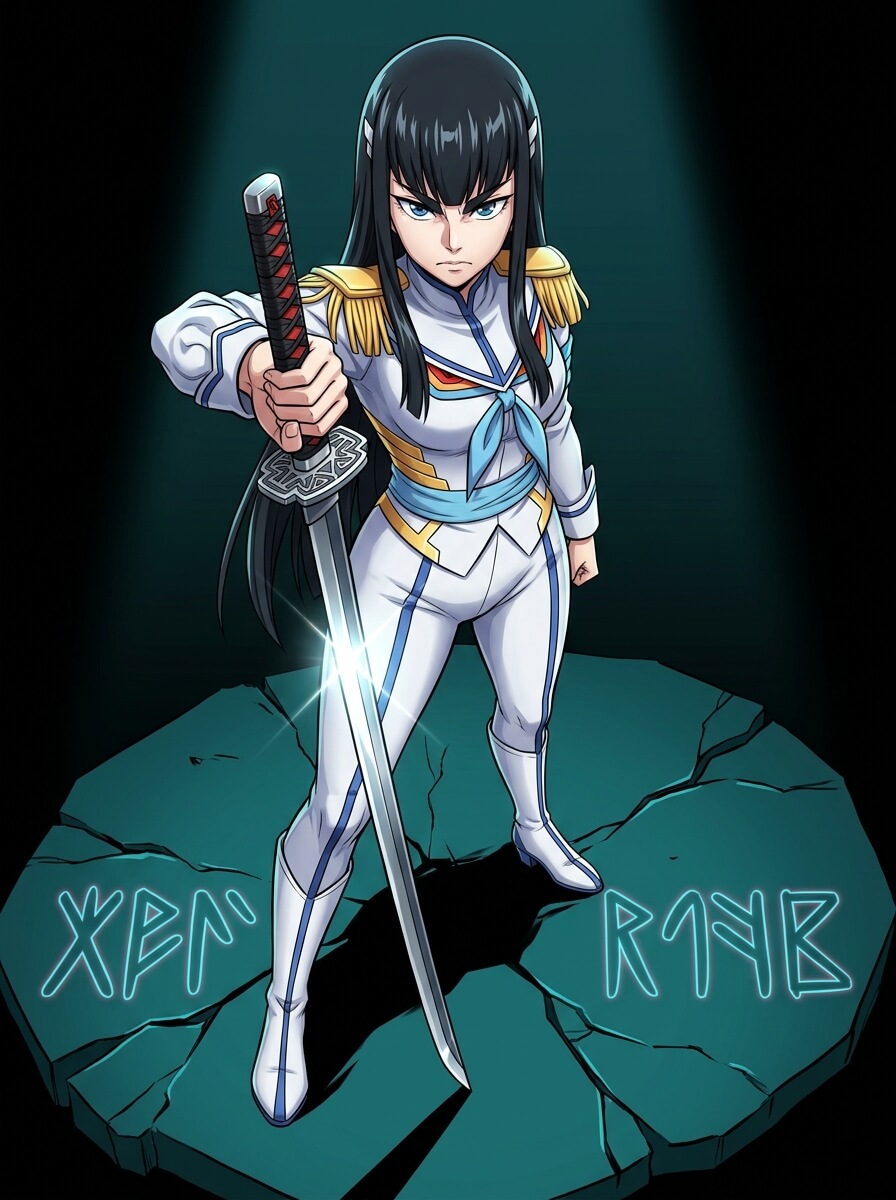 女战士动态高角度拍摄