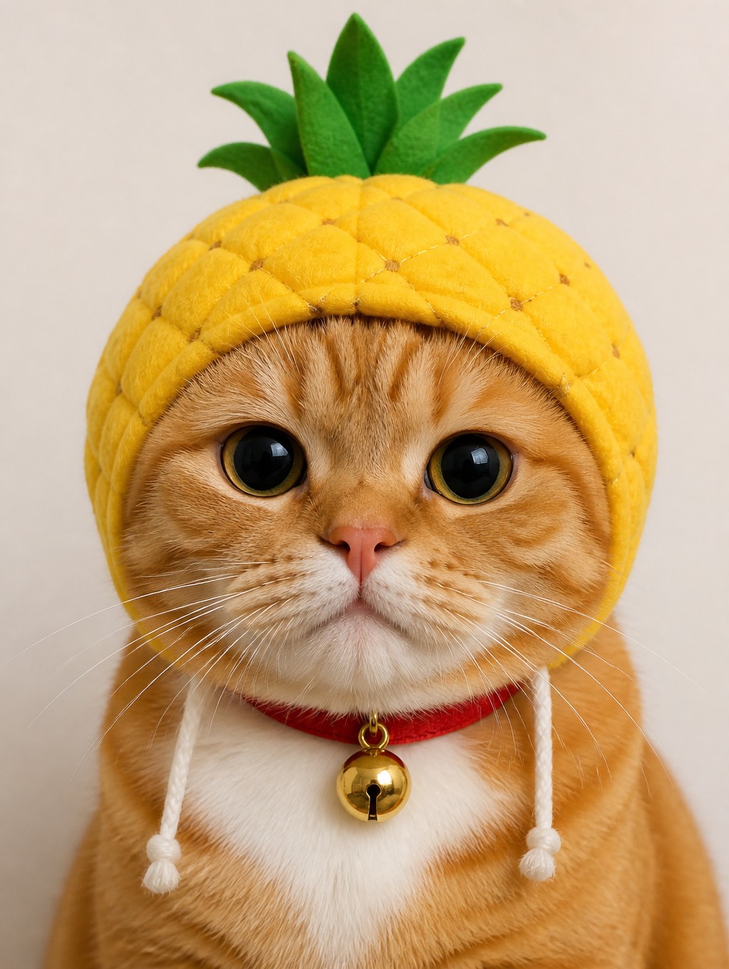 一只姜猫的特写肖像，上面有