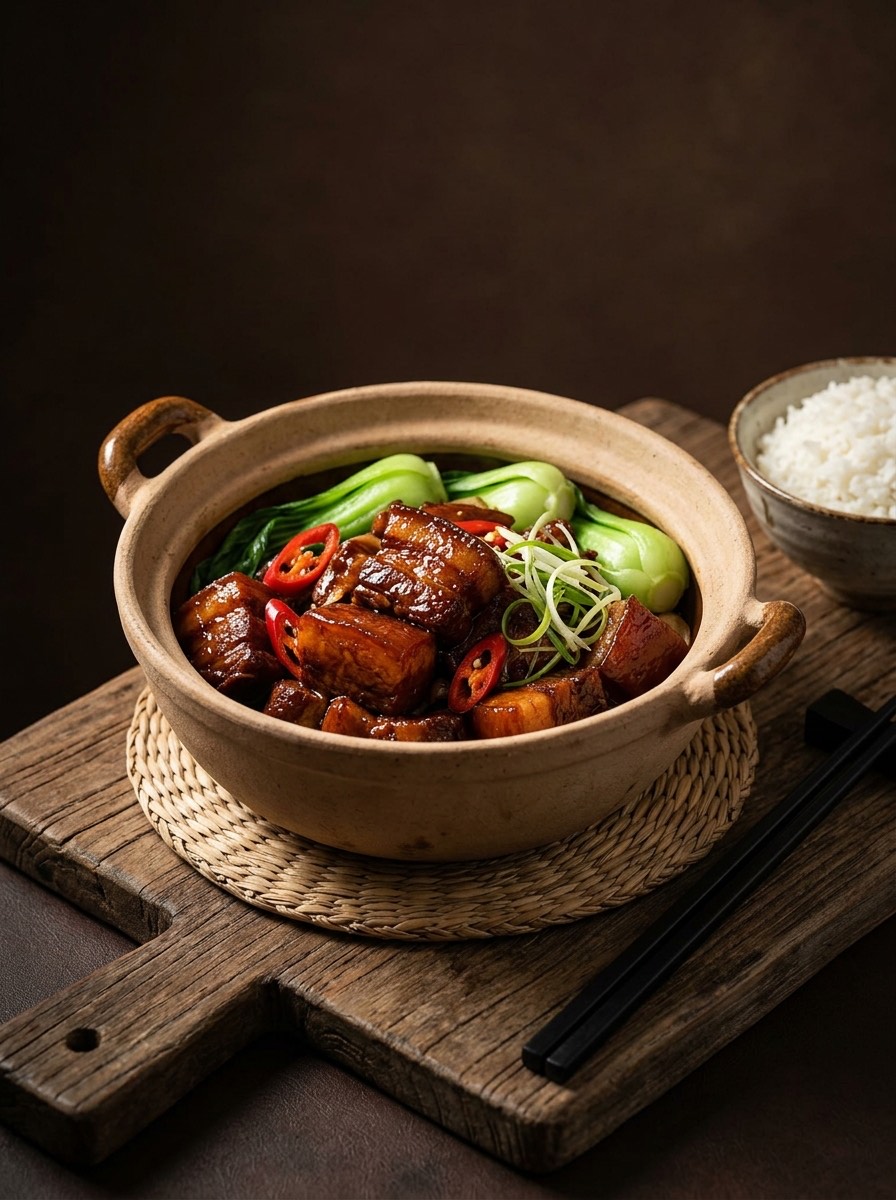 构图精美的美食摄影场景