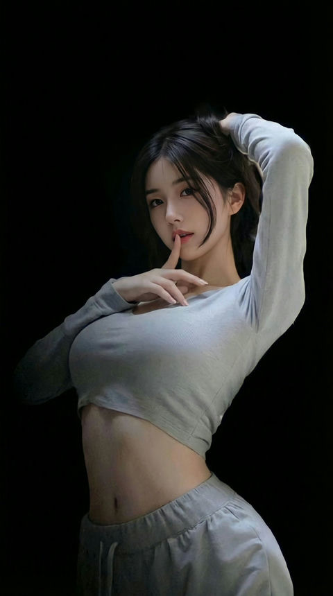 黑幕侧影红唇诱惑