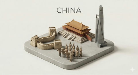 极简地标微景模型