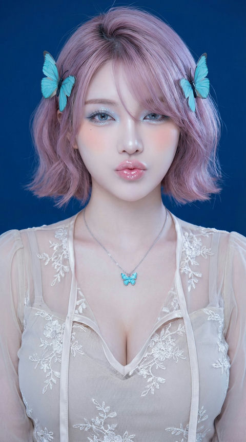 冰蓝瓷肌少女