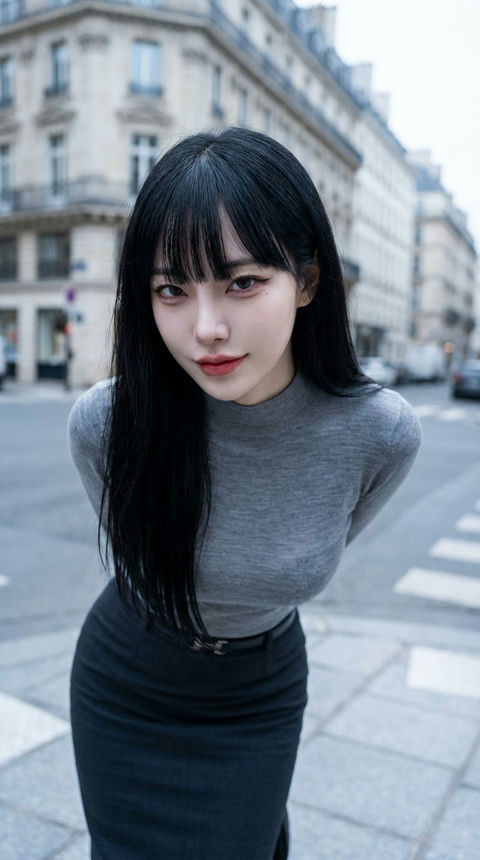时髦的亚洲时尚博主