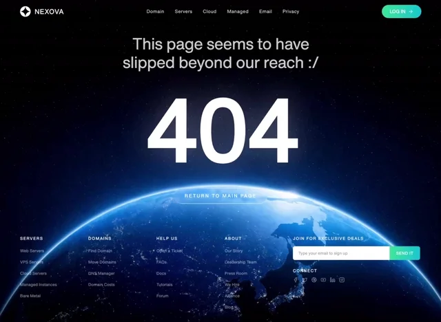 星球 404 状态页动态效果预览